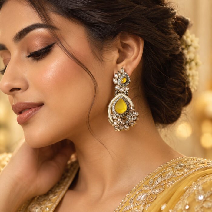 Yellow Stone AD Golden Earrings Yellow Stone AD Golden Earrings