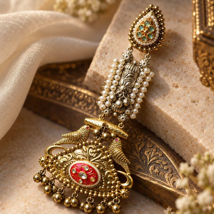 Birds & Pearls Ghungroo Earrings Birds & Pearls Ghungroo Earrings