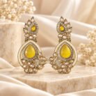 Yellow Stone AD Golden Earrings