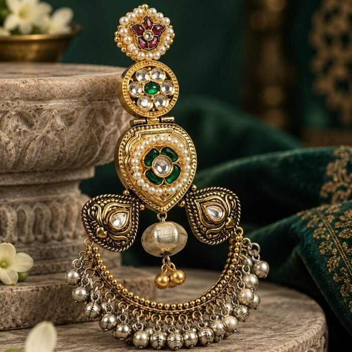 Long Dual Tone Multi-Color Pearl Stone Earrings Long Dual Tone Multi-Color Pearl Stone Earrings