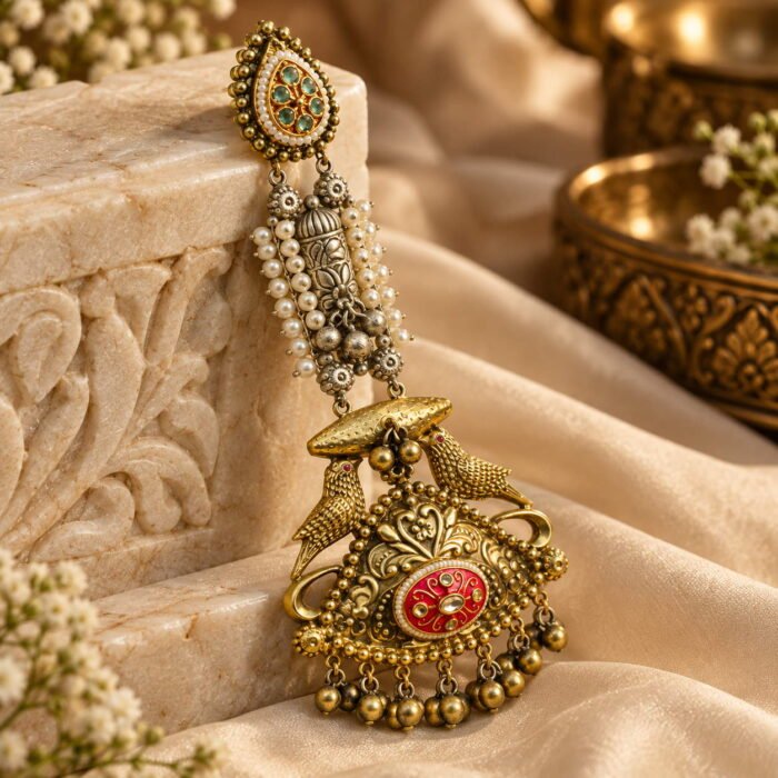 Birds & Pearls Ghungroo Earrings Birds & Pearls Ghungroo Earrings