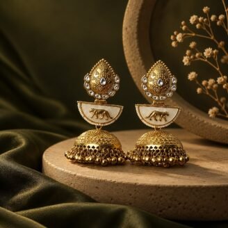 Gold Plated Jhumka Earrings Gold Plated Jhumka Earrings