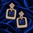 Blue AD Golden Earrings