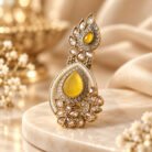 Yellow Stone AD Golden Earrings
