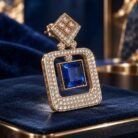 Blue AD Golden Earrings