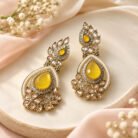 Yellow Stone AD Golden Earrings