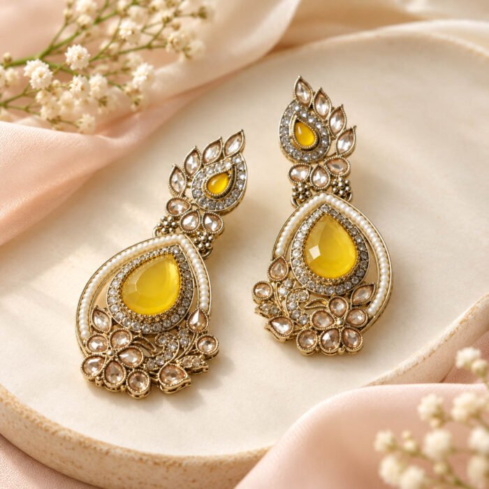 Yellow Stone AD Golden Earrings Yellow Stone AD Golden Earrings