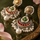 German Silver Chandbali Earrings