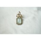 Sea Green Tear Drop Golden Earrings