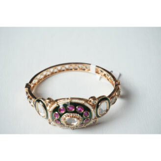 Gold Finished Polki Bracelet