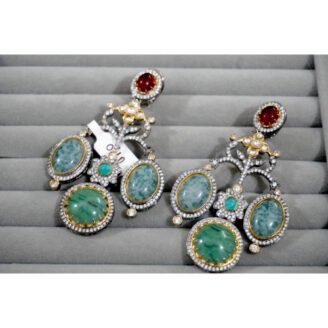 Jade & Ruby Wintage Earrings