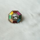 Multi Color Enamel Kundan Stud Earrings