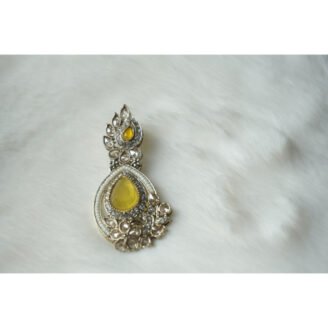 Yellow Stone AD Golden Earrings
