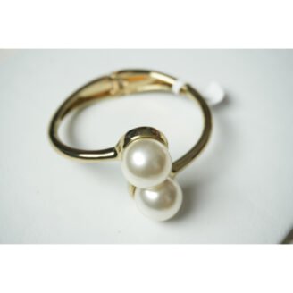 Gold Pearl Cuff Bracelet