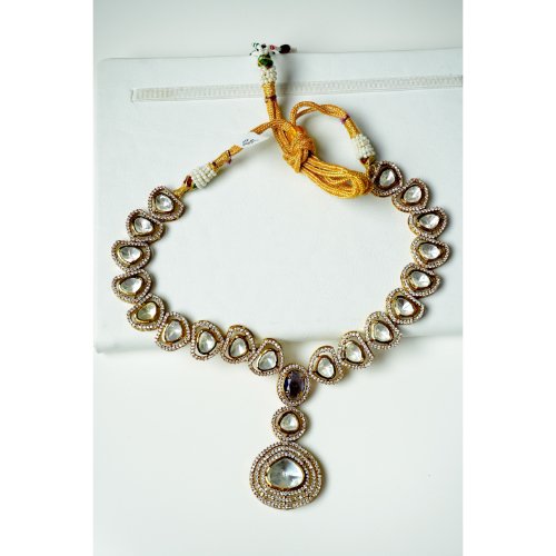 11XNFgCycX-3i1IhhQppVbaDElqYYsWC8.jpg Classic Uncut Kundan Polki Necklace Set