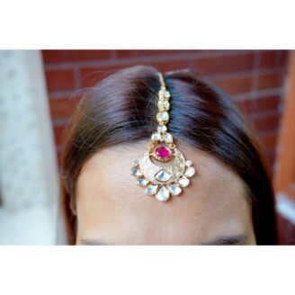 Pachi Kundan Maang Tikka