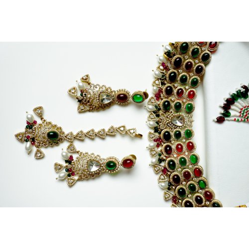 11k6e159igeJJYOQChjPEd0T5YBkZcMYJ.jpg Navratna Pachi Kundan Necklace Set