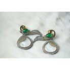 Peacock Emerald Dangle Earrings