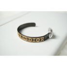 Black and Gold Dior Logo Cuff Bracelet