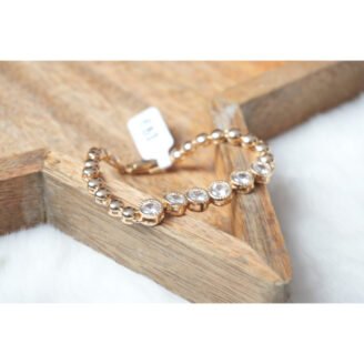 Golden Round Tennis Bracelet