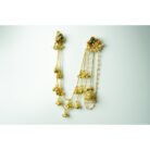 Green Enamel Kashmiri Earrings with Ear chain
