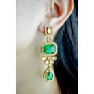 Emerald Grace Polki Necklace Set