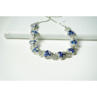 Blue Floral AD Necklace Set