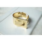 Gold Hinged Buckle Cuff Bracelet