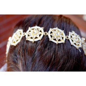 Circular Pearl Kundan Sheeshpatti