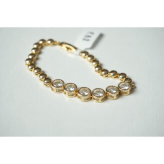 Golden Round Tennis Bracelet