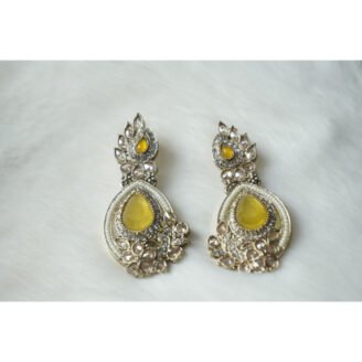 Yellow Stone AD Golden Earrings
