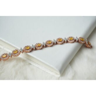 Yellow AD Tennis Bracelet