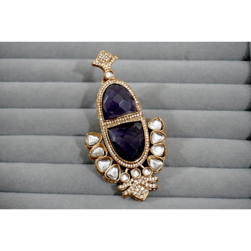 14OARAC_cLa3D69E_t4O16YQw7EHPIcj5.jpg Purple Stone Kundan Polki Earrings