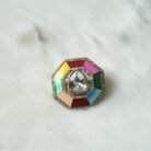 Multi Color Enamel Kundan Stud Earrings