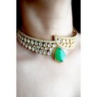 Emerald Kundan Choker Necklace Set