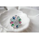 Multi-Color Floral AD Ring