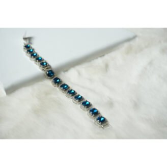 Silver Plated Blue Stone Bracelet