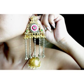 Meenakari Kashmiri Jhumka Earrings