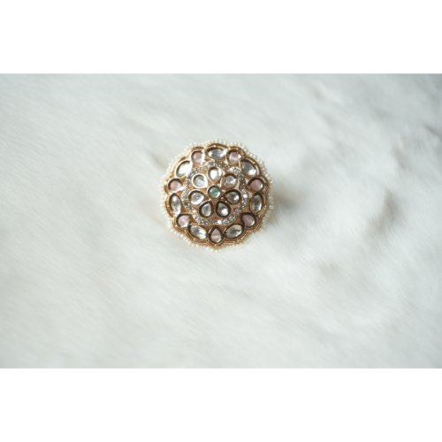 176cYstcqHpM8Rw-9HFPiifQgmjJPPs1c.jpg Cubic Zirconia & Pearl Beaded Polki Earrings