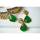 Emerald Kundan Choker Necklace Set