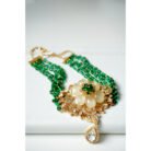 Emerald Polki Pearl Choker Necklace Set