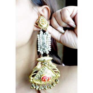 Birds & Pearls Ghungroo Earrings