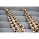 Pearl Kundan Studded Jhumka Earrings