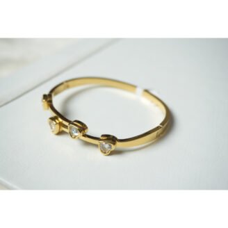 Gold Multiple Heart Cuff Bracelet