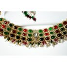 Navratna Pachi Kundan Necklace Set