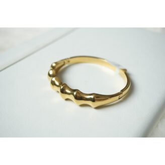 Gold Bamboo Bangle Bracelet