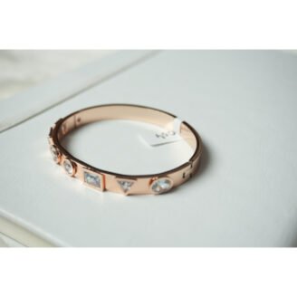 Rose Gold Crystal Studded Bangle Bracelet