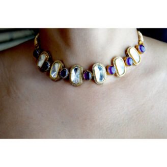 Purple Diamond and Sapphire Necklace Set