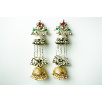 Bridal Kalira Style Kundan & Pearl Earrings