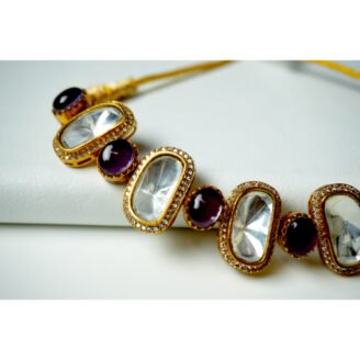 Purple Diamond and Sapphire Necklace Set